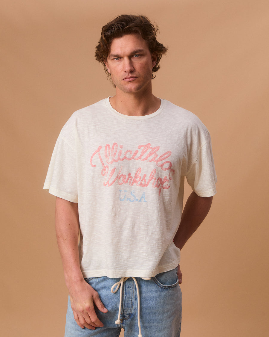 STALLIONS SLUB T-SHIRT - IVORY
