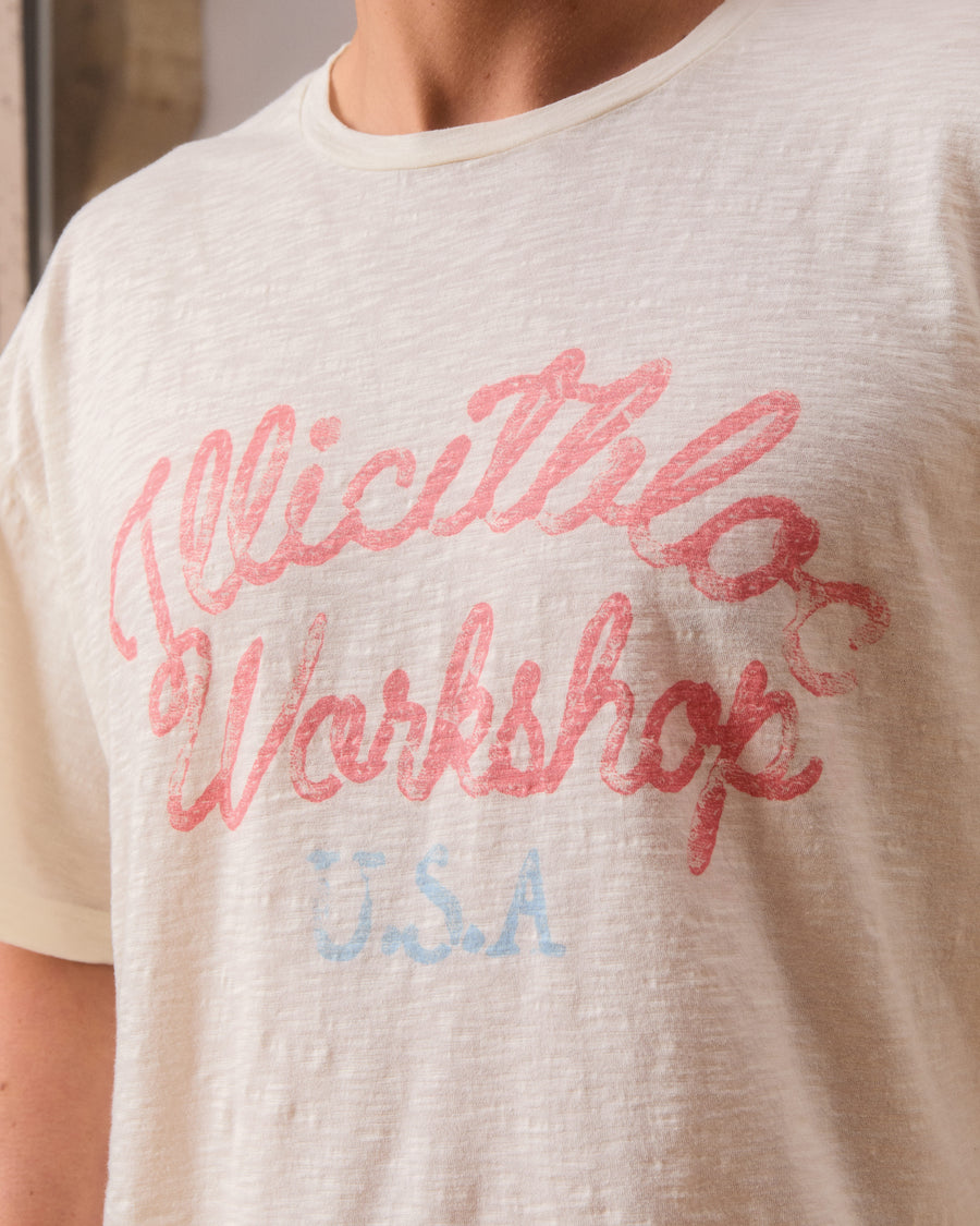 STALLIONS SLUB T-SHIRT - IVORY
