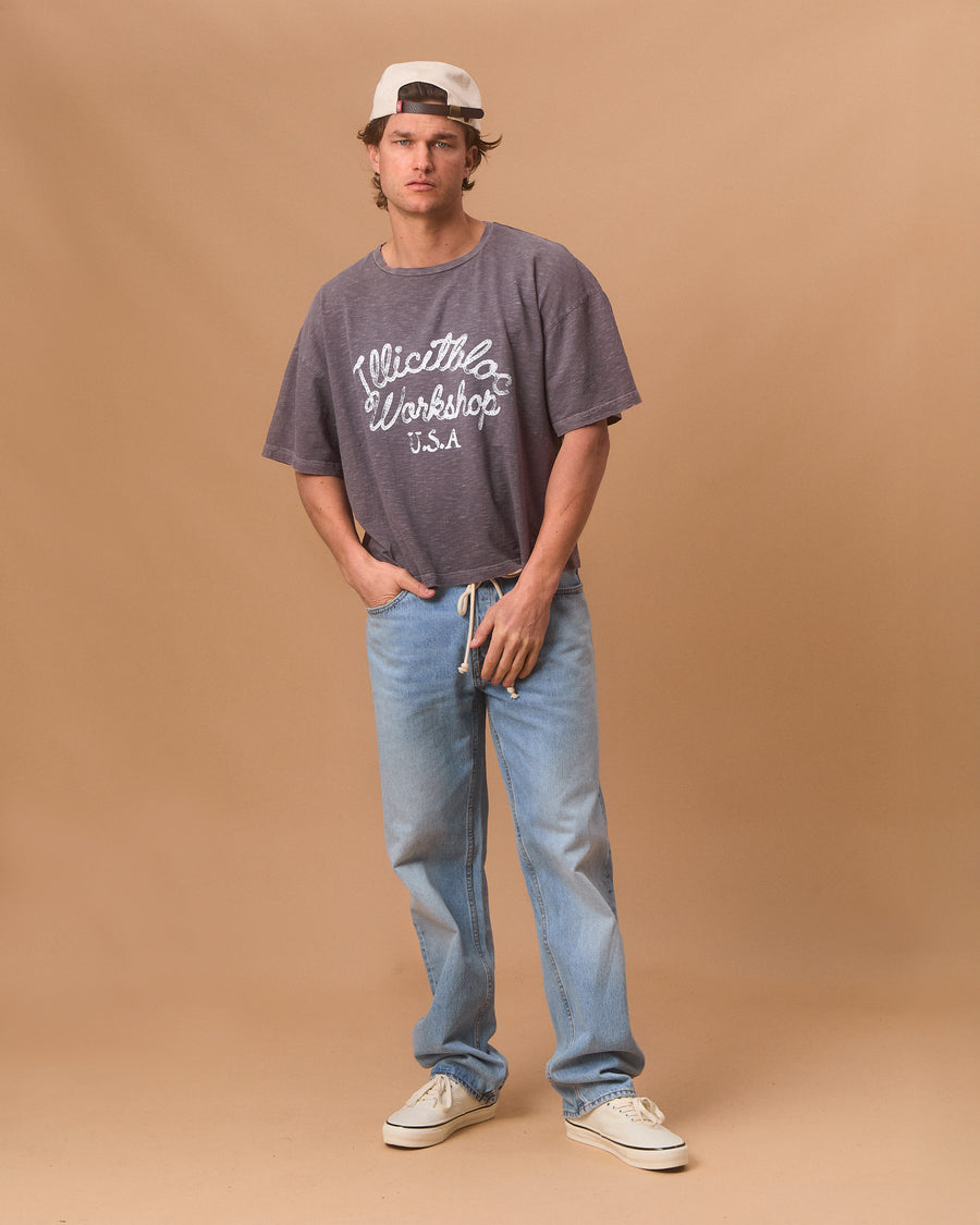 STALLIONS SLUB T-SHIRT - SLATE
