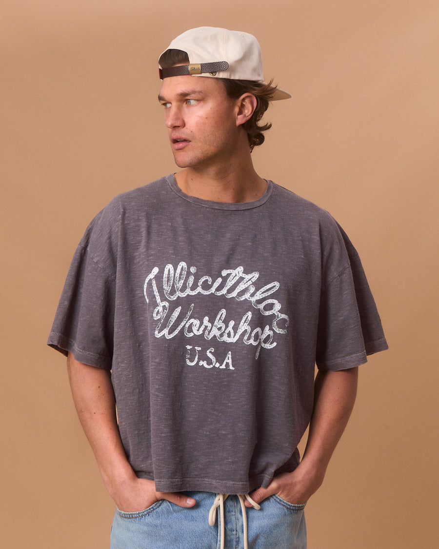 STALLIONS SLUB T-SHIRT - SLATE