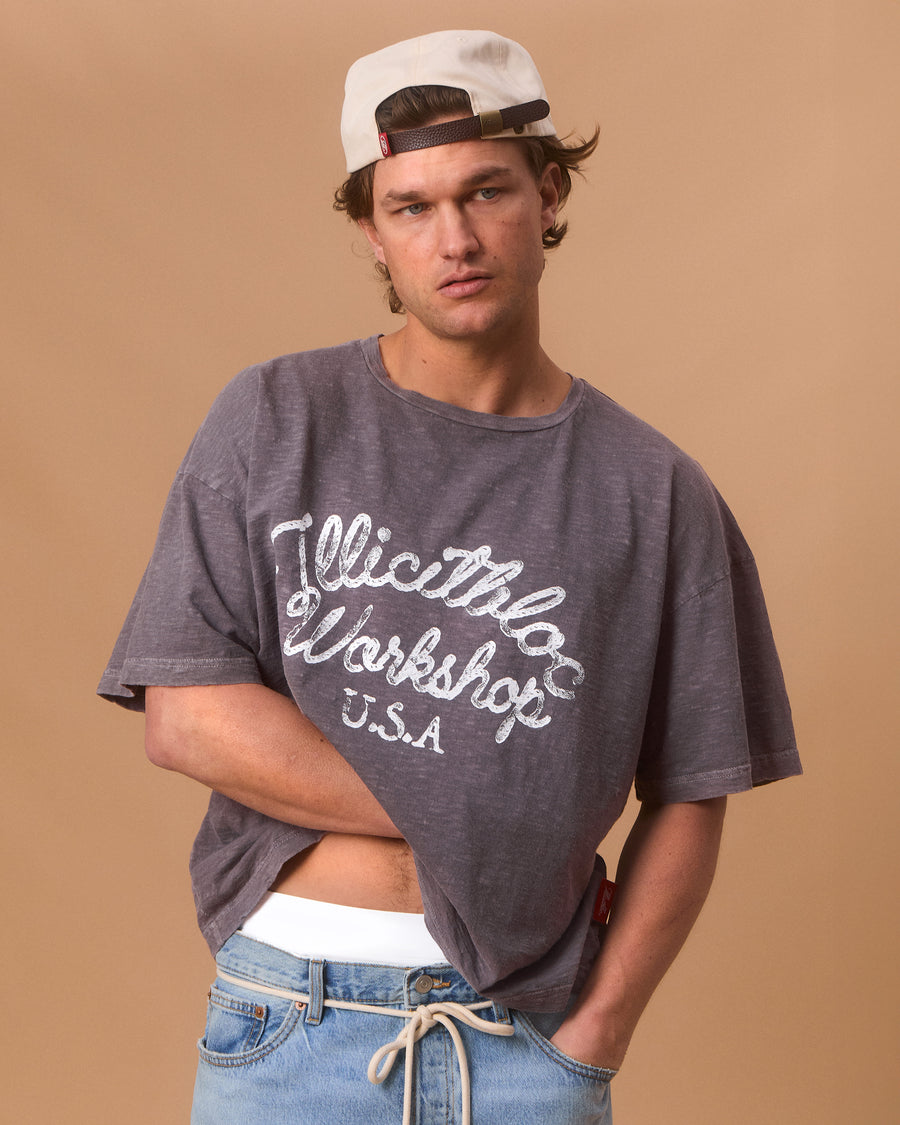 STALLIONS SLUB T-SHIRT - SLATE