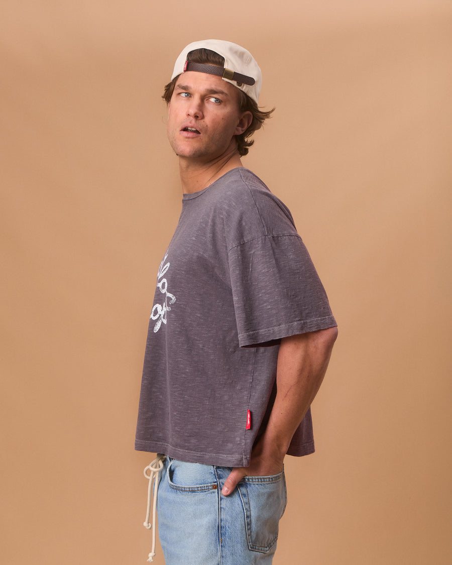 STALLIONS SLUB T-SHIRT - SLATE