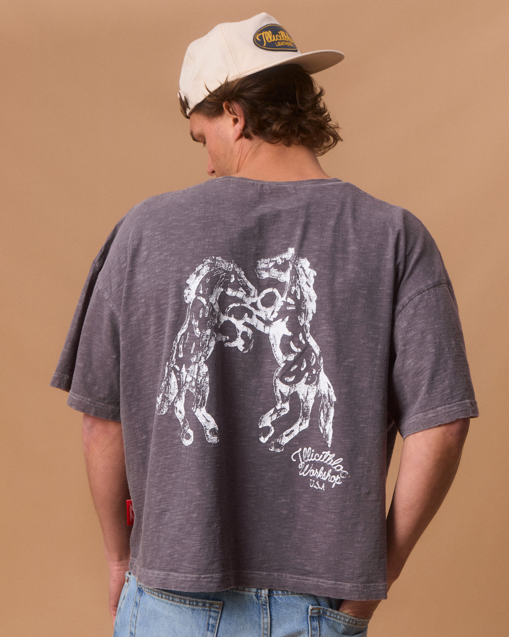 STALLIONS SLUB T-SHIRT - SLATE