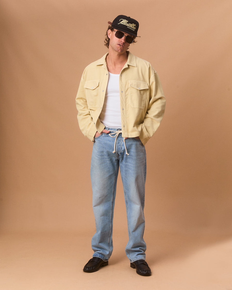 MOLESKIN RANCH STUD SHIRT - BUTTERCREAM