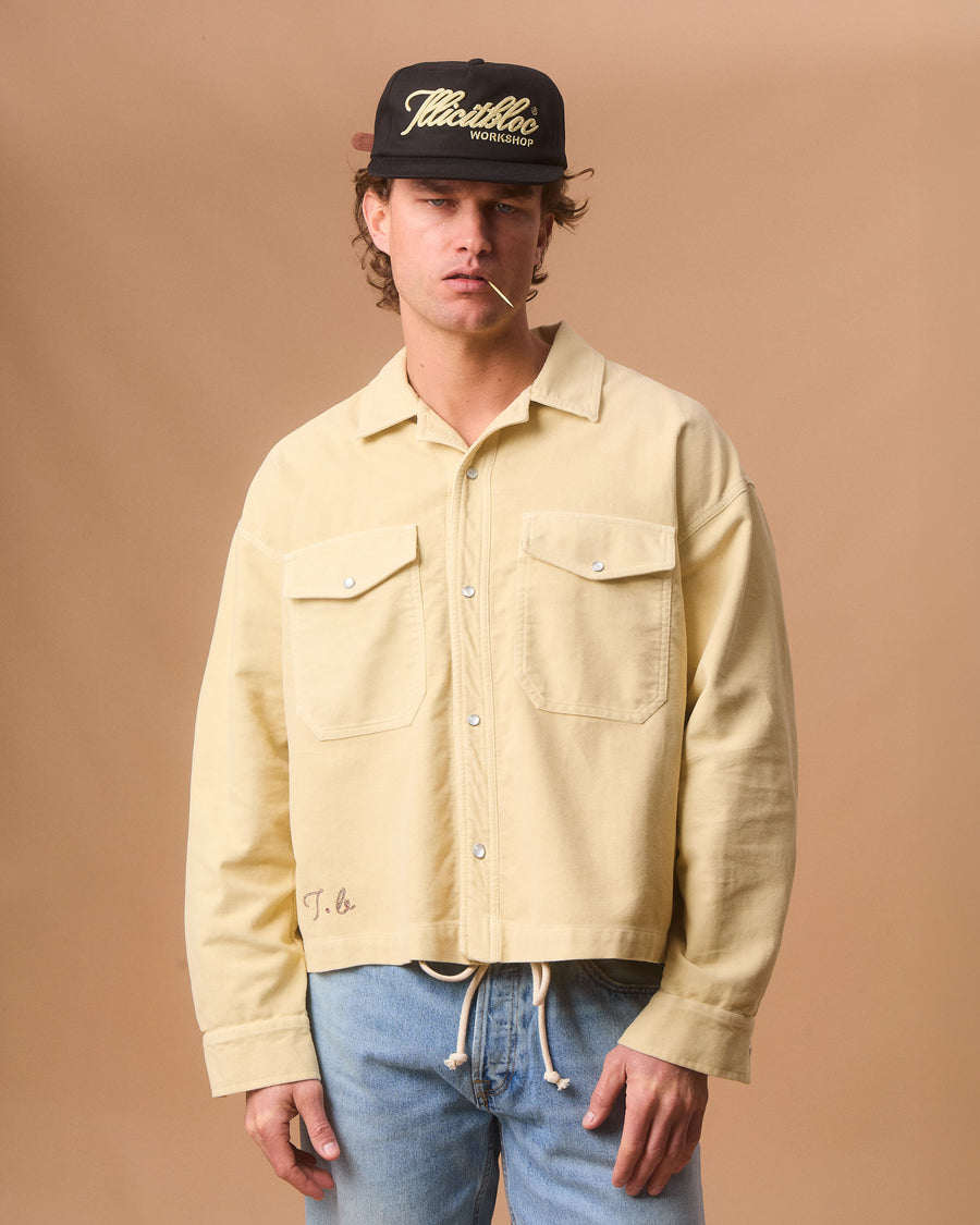 MOLESKIN RANCH STUD SHIRT - BUTTERCREAM