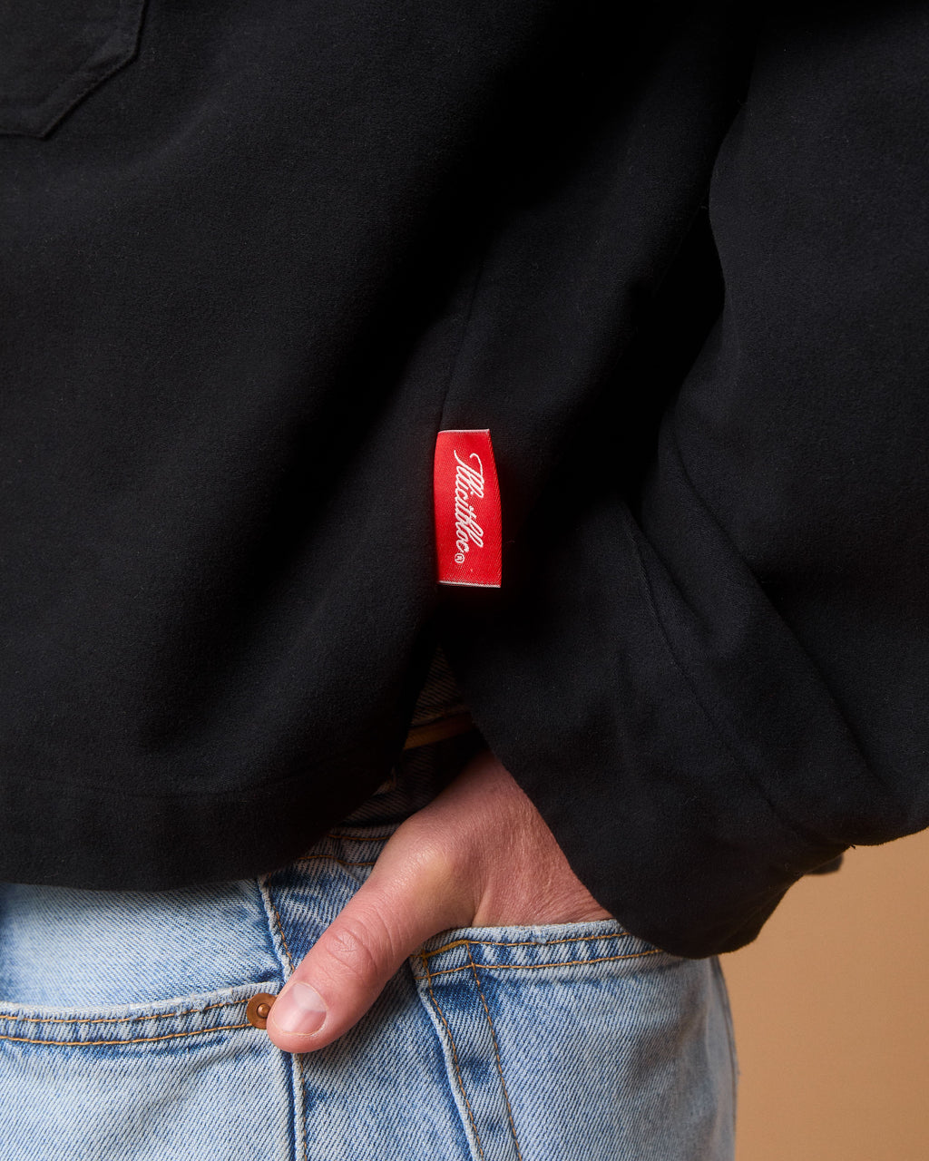 MOLESKIN RANCH STUD SHIRT - BLACK