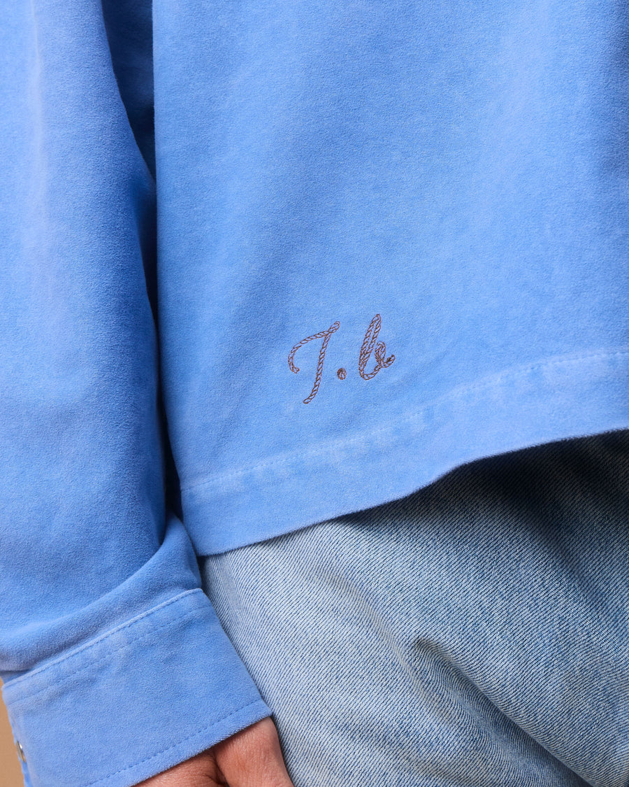 MOLESKIN RANCH STUD SHIRT - OXFORD BLUE