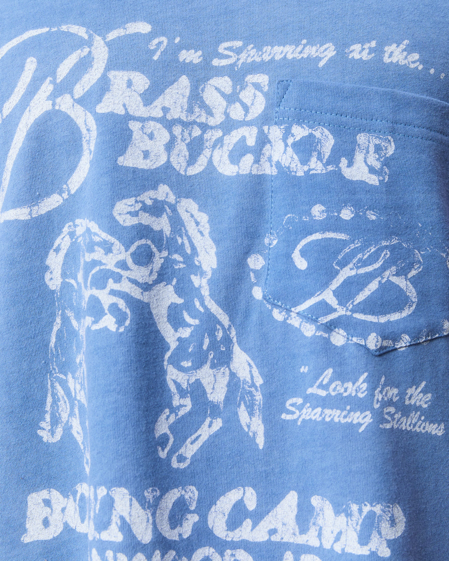 CAMP FEATHERKNIT™ RAW HEM T-SHIRT - POWDER BLUE