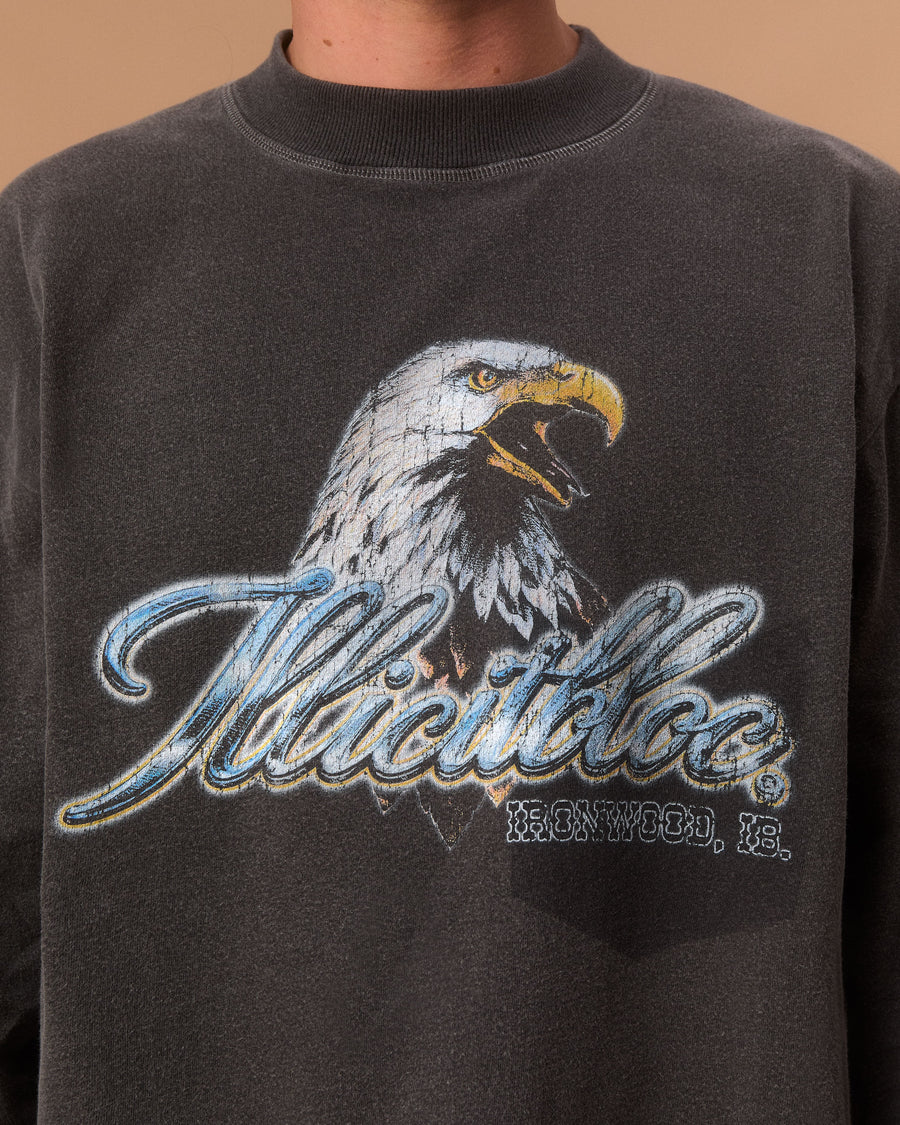 CHROME FEATHERKNIT™ LONG SLEEVE T-SHIRT - CHARCOAL