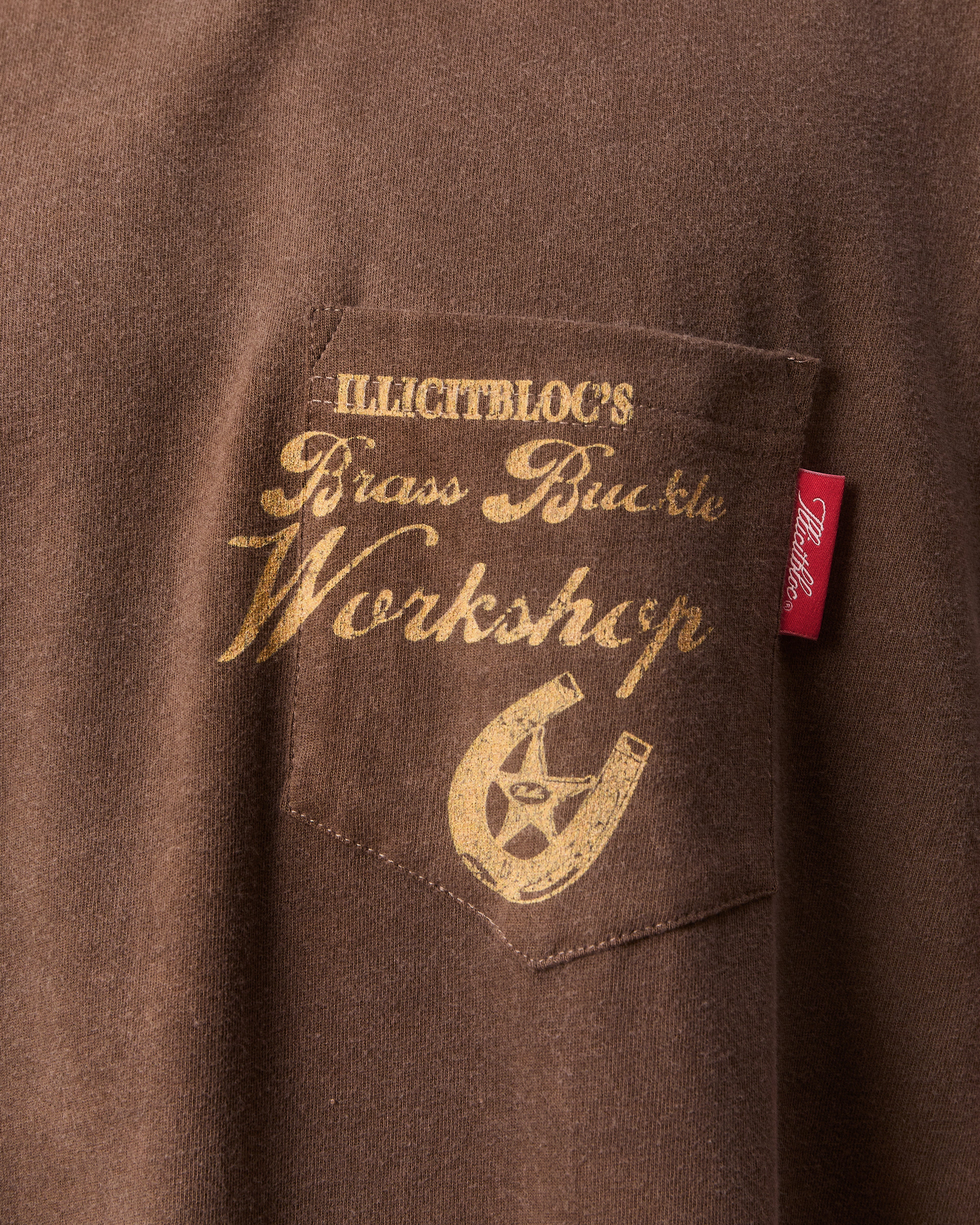 WORKSHOP FEATHERKNIT™ RAW HEM T-SHIRT - WASHED BROWN