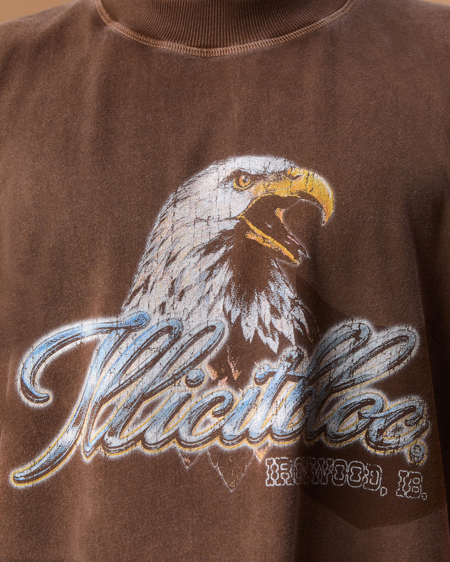 CHROME FEATHERKNIT™ RAW HEM TANK - WASHED BROWN