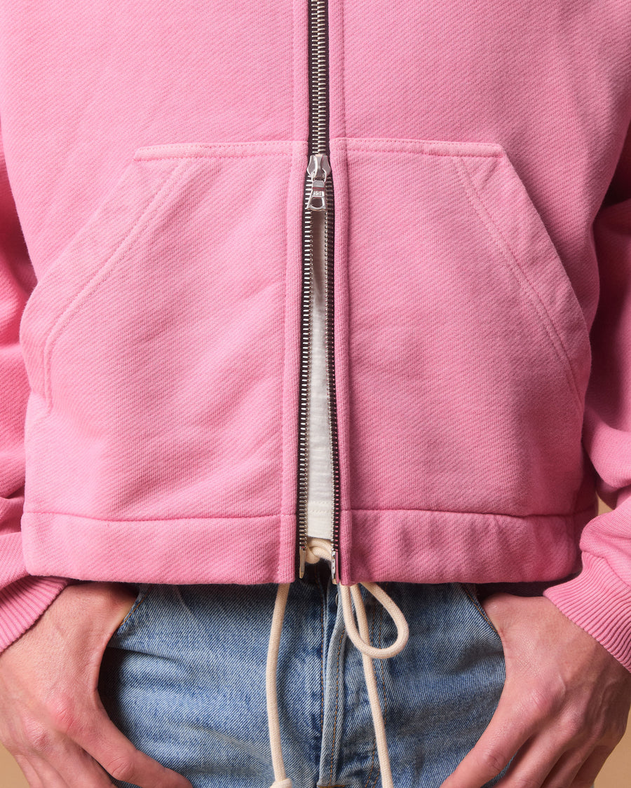 PATCHWORK TITANWEAVE™ ZIP HOODIE - WASHED PINK