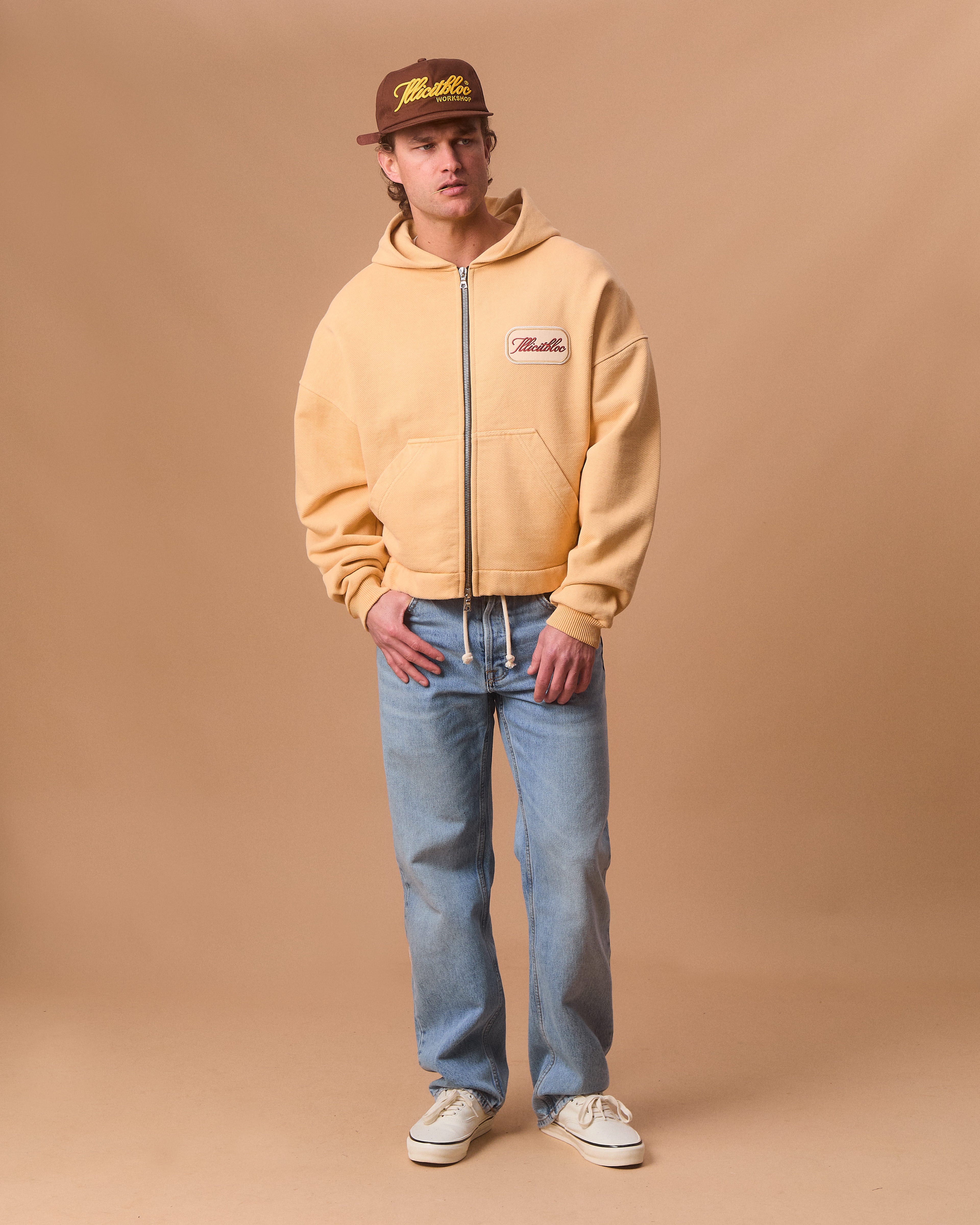 PATCHWORK TITANWEAVE™ ZIP HOODIE - MIMOSA