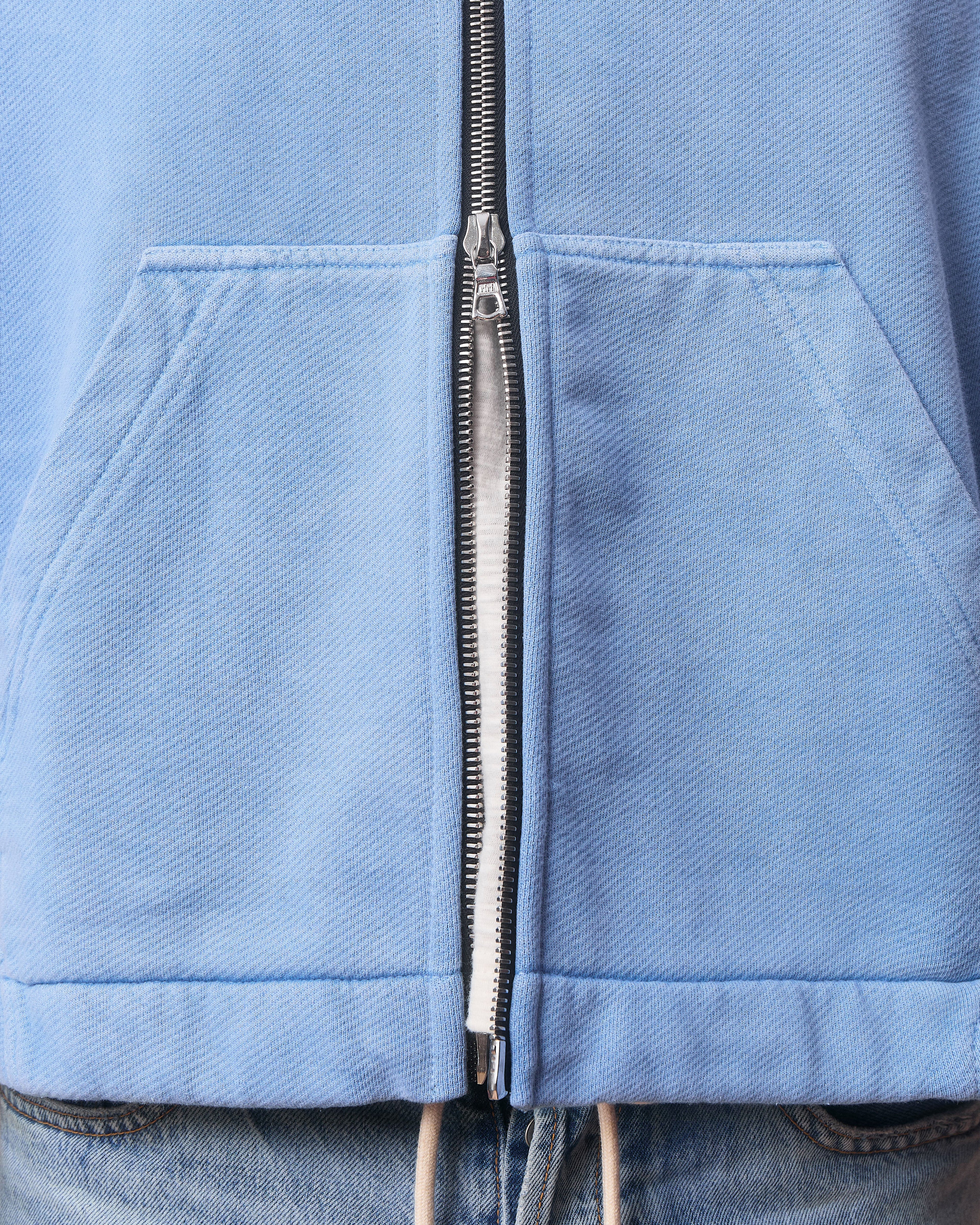 PATCHWORK TITANWEAVE™ ZIP HOODIE - POWDER BLUE
