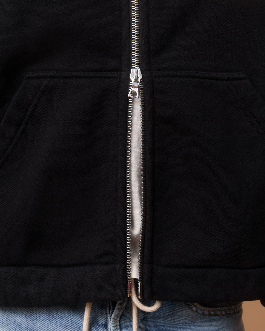 PATCHWORK TITANWEAVE™ ZIP HOODIE - BLACK