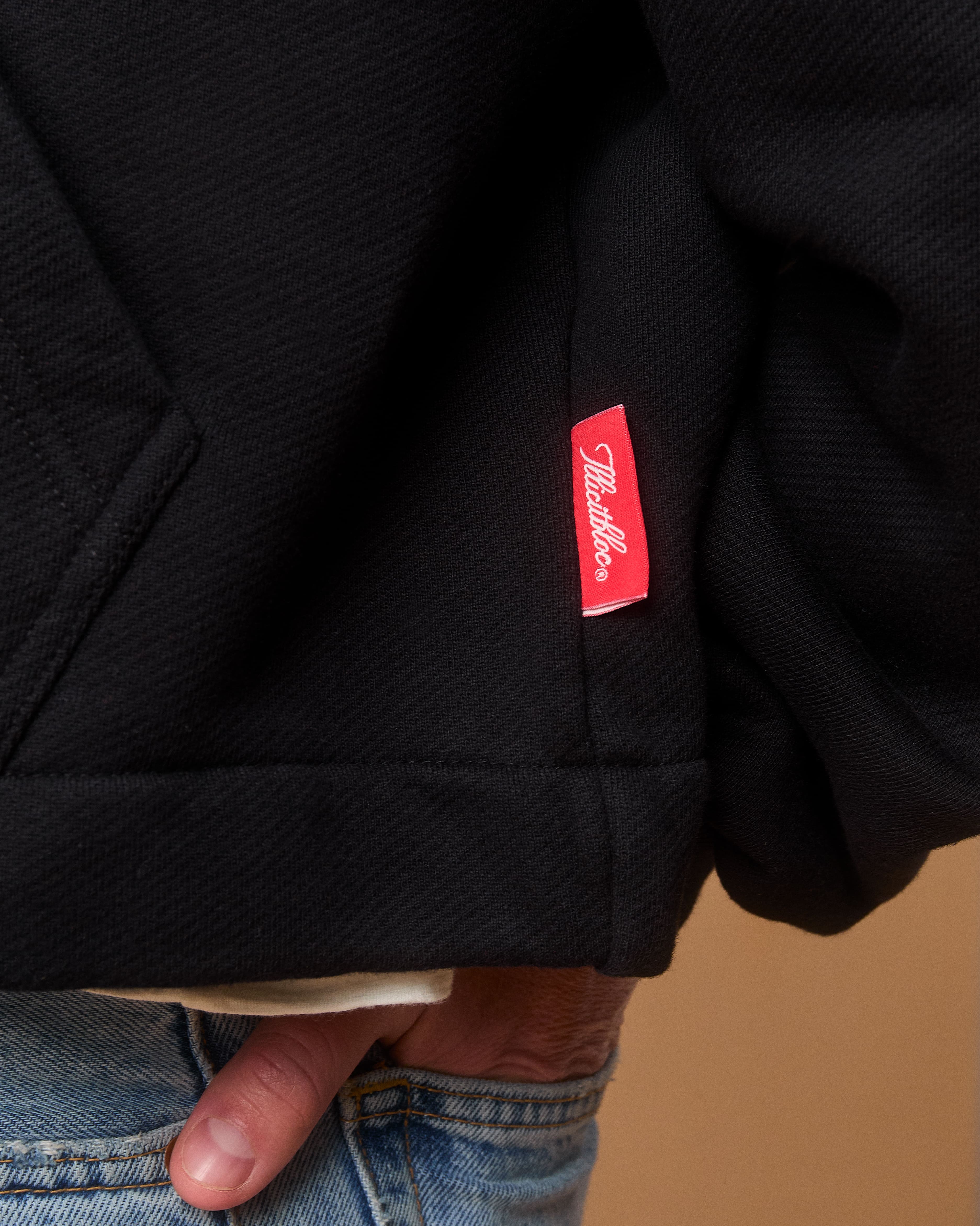 PATCHWORK TITANWEAVE™ ZIP HOODIE - BLACK