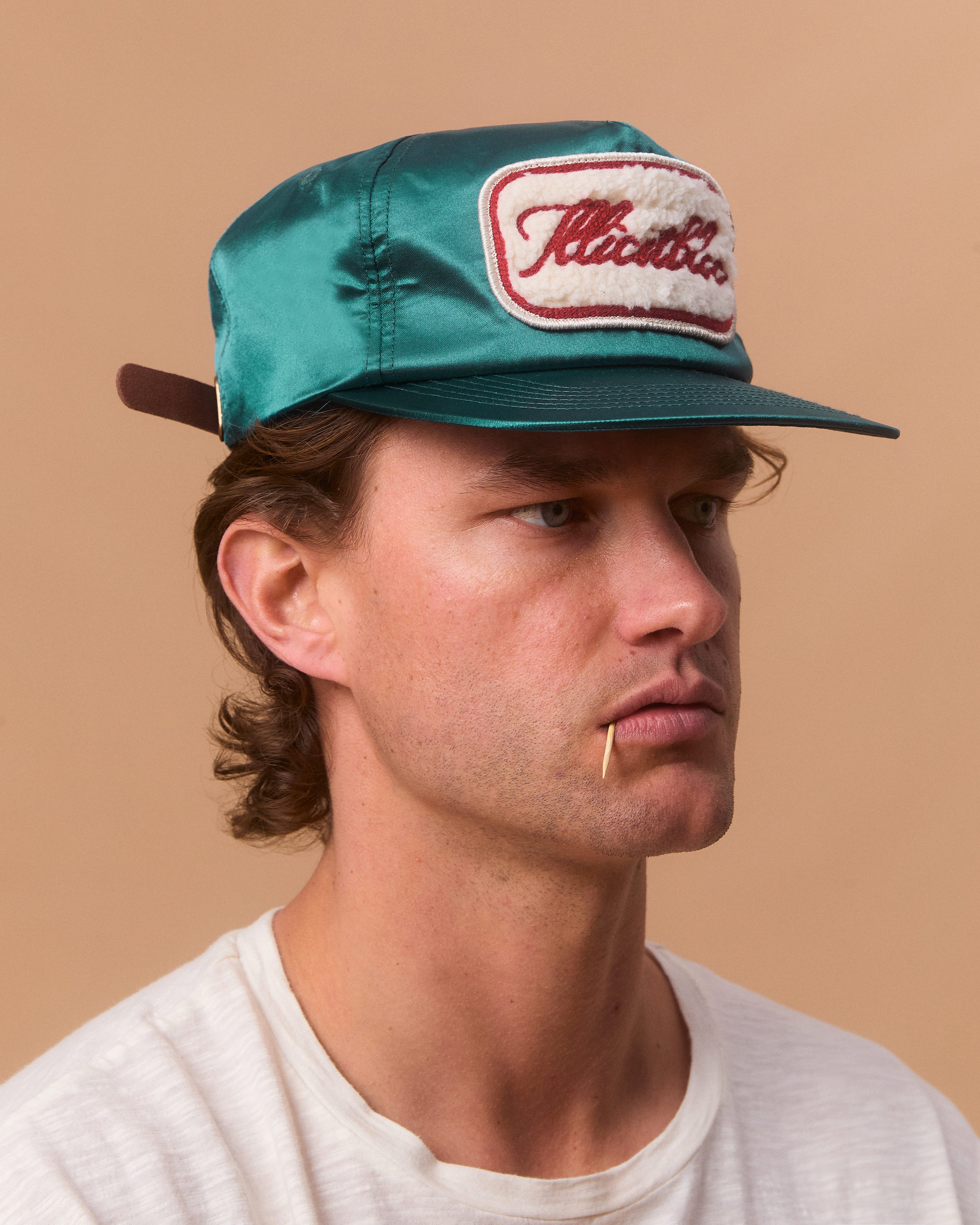 LEGACY PATCHWORK SATIN CAP - TEAL
