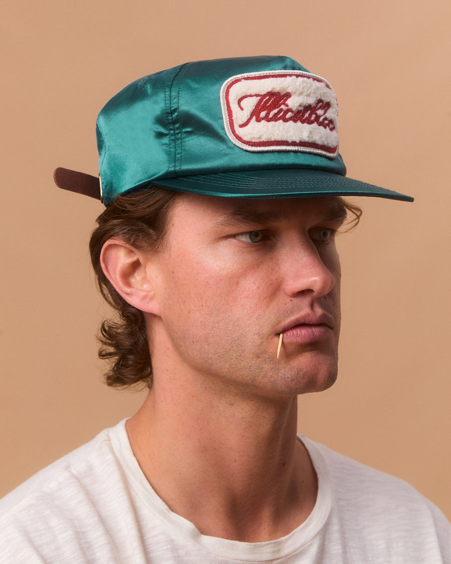 LEGACY PATCHWORK SATIN CAP - TEAL