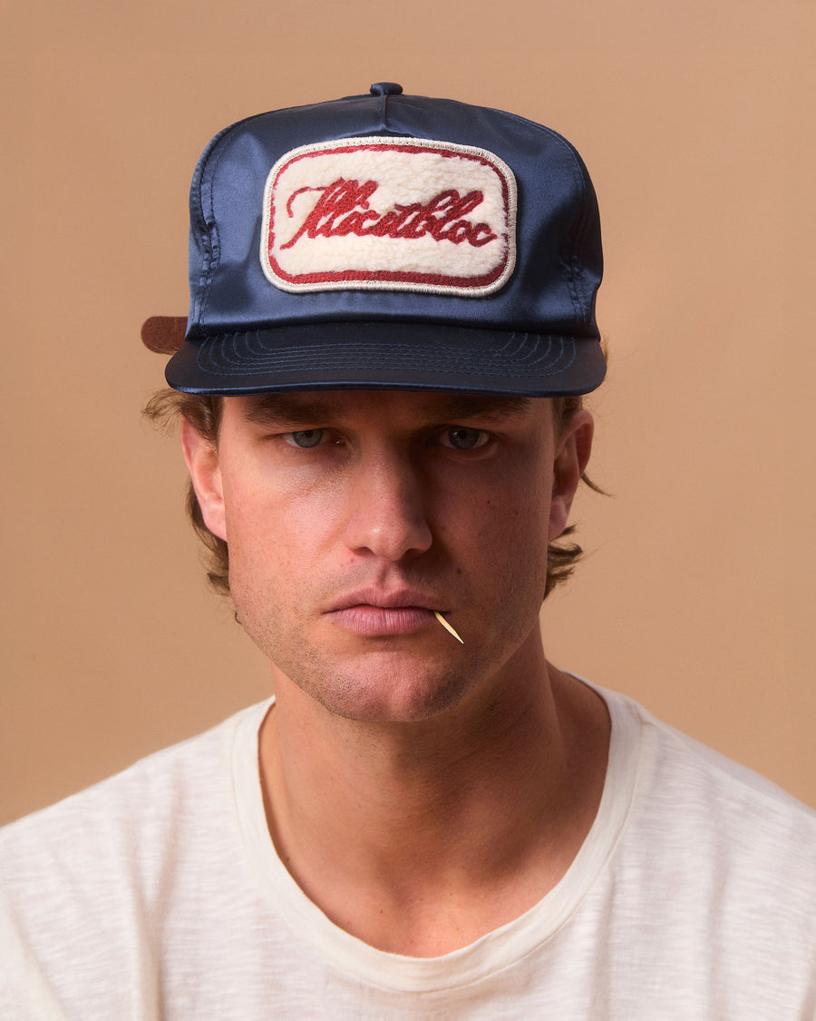 LEGACY PATCHWORK SATIN CAP - NAVY