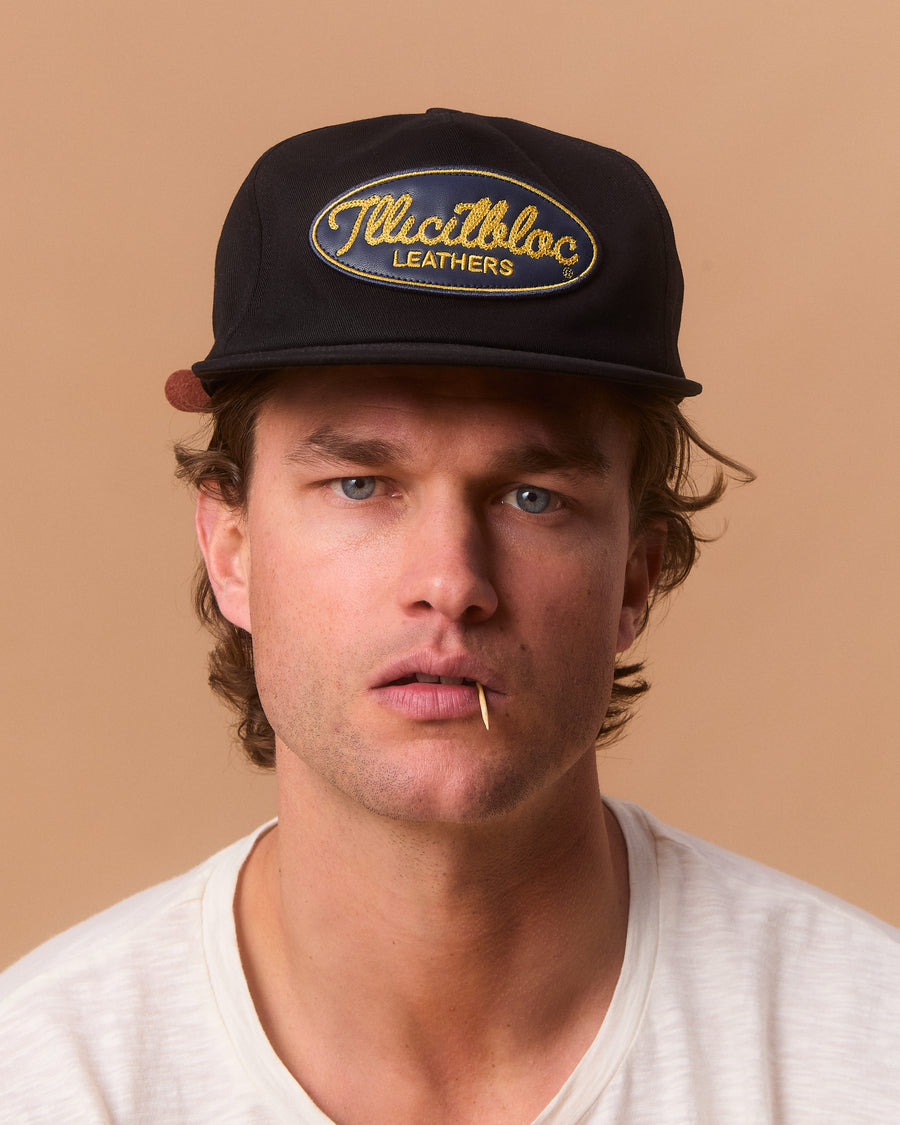LEATHERS CAP - BLACK