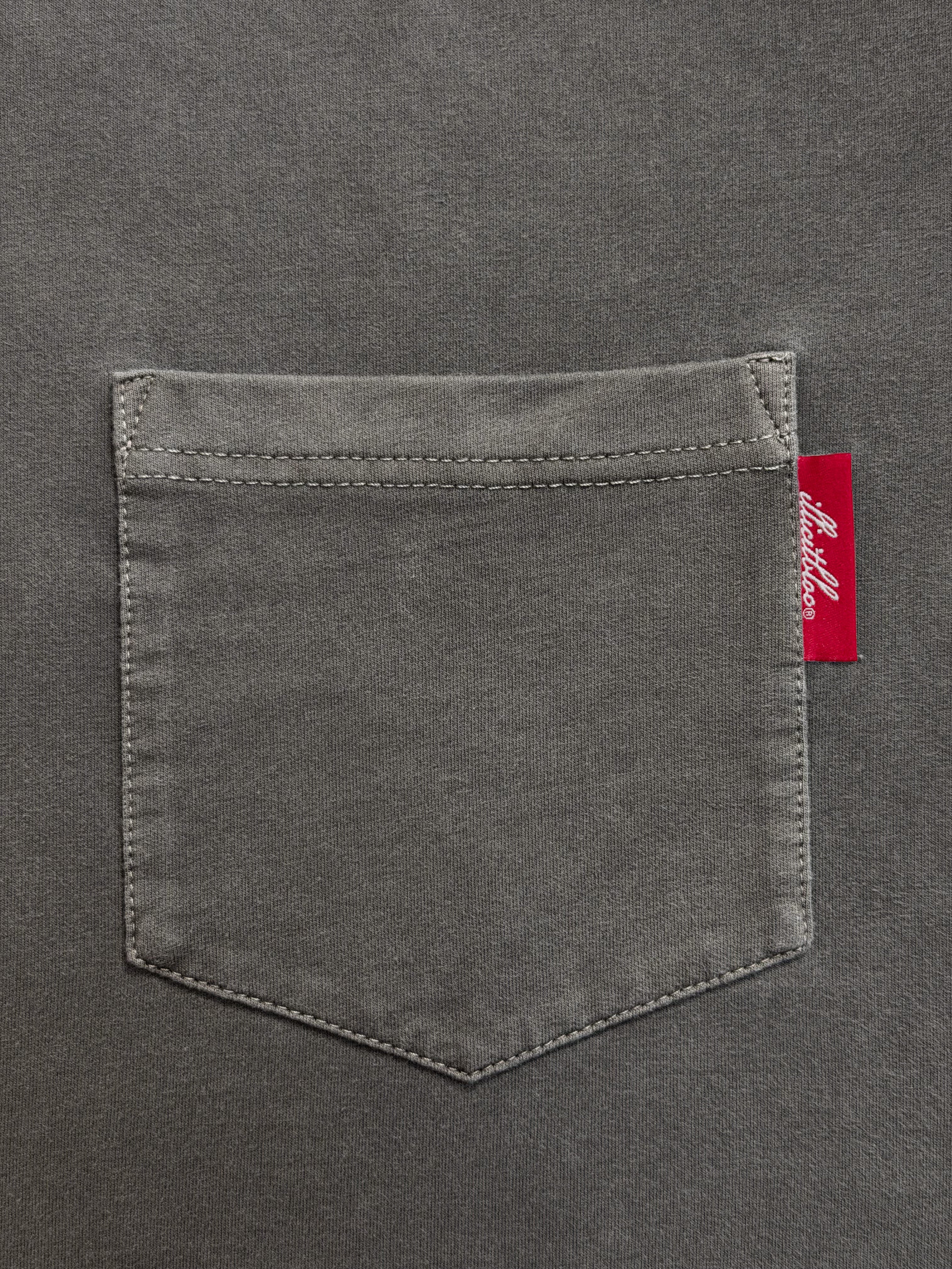 CLASSIC POCKET LONG SLEEVE T-SHIRT - CHARCOAL