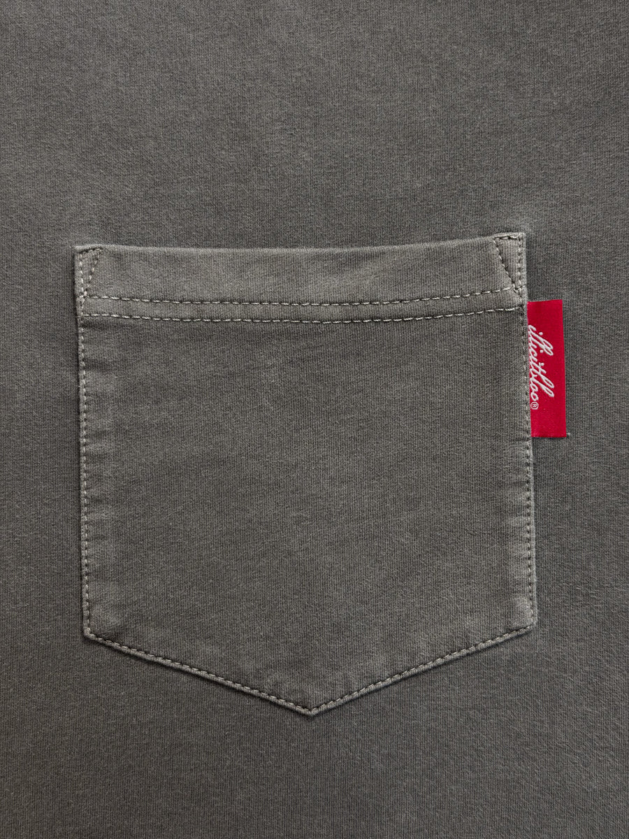 CLASSIC POCKET LONG SLEEVE T-SHIRT - CHARCOAL