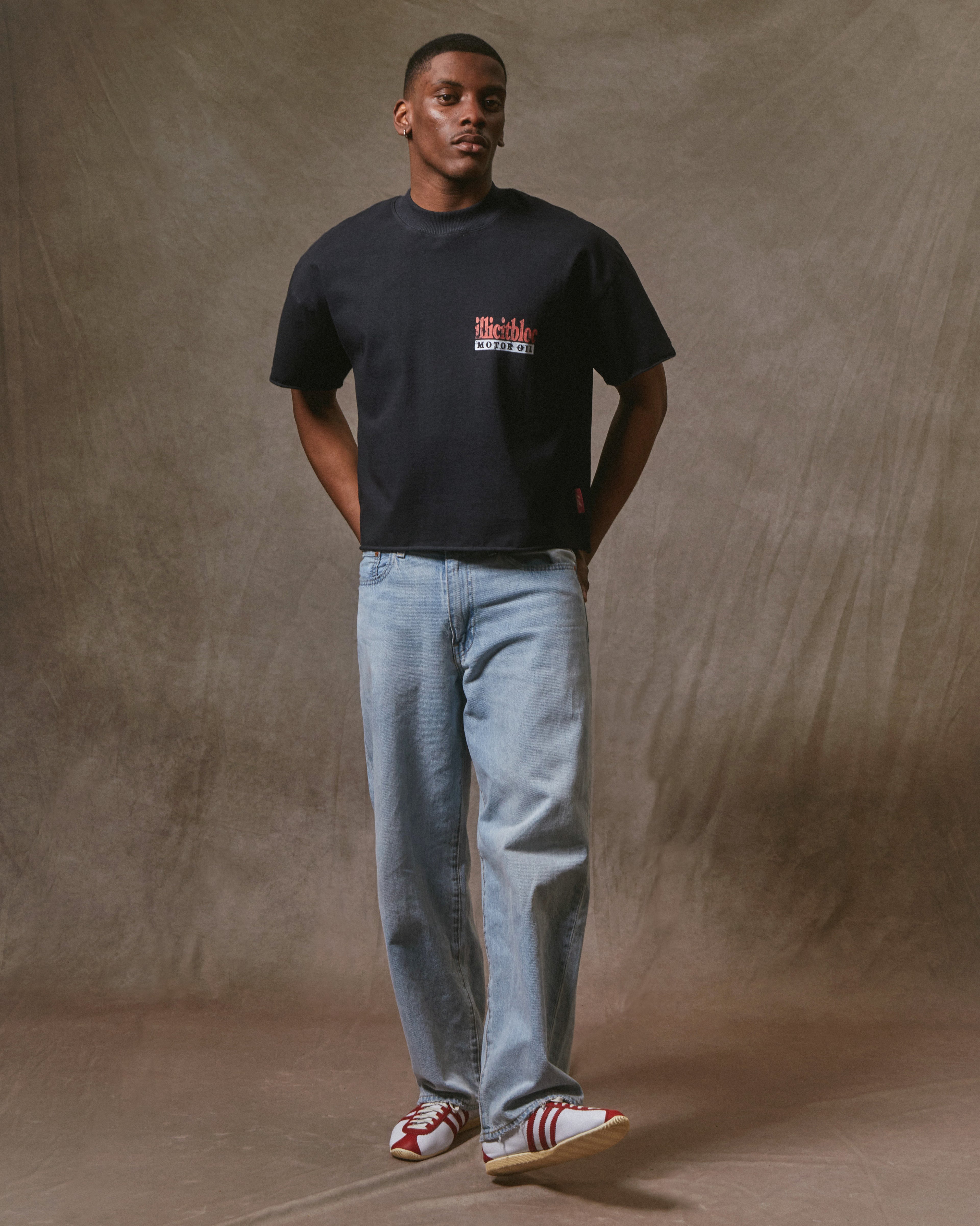 Mag Raw Hem T-shirt - Vintage Black