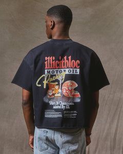 MAG RAW HEM T-SHIRT - VINTAGE BLACK