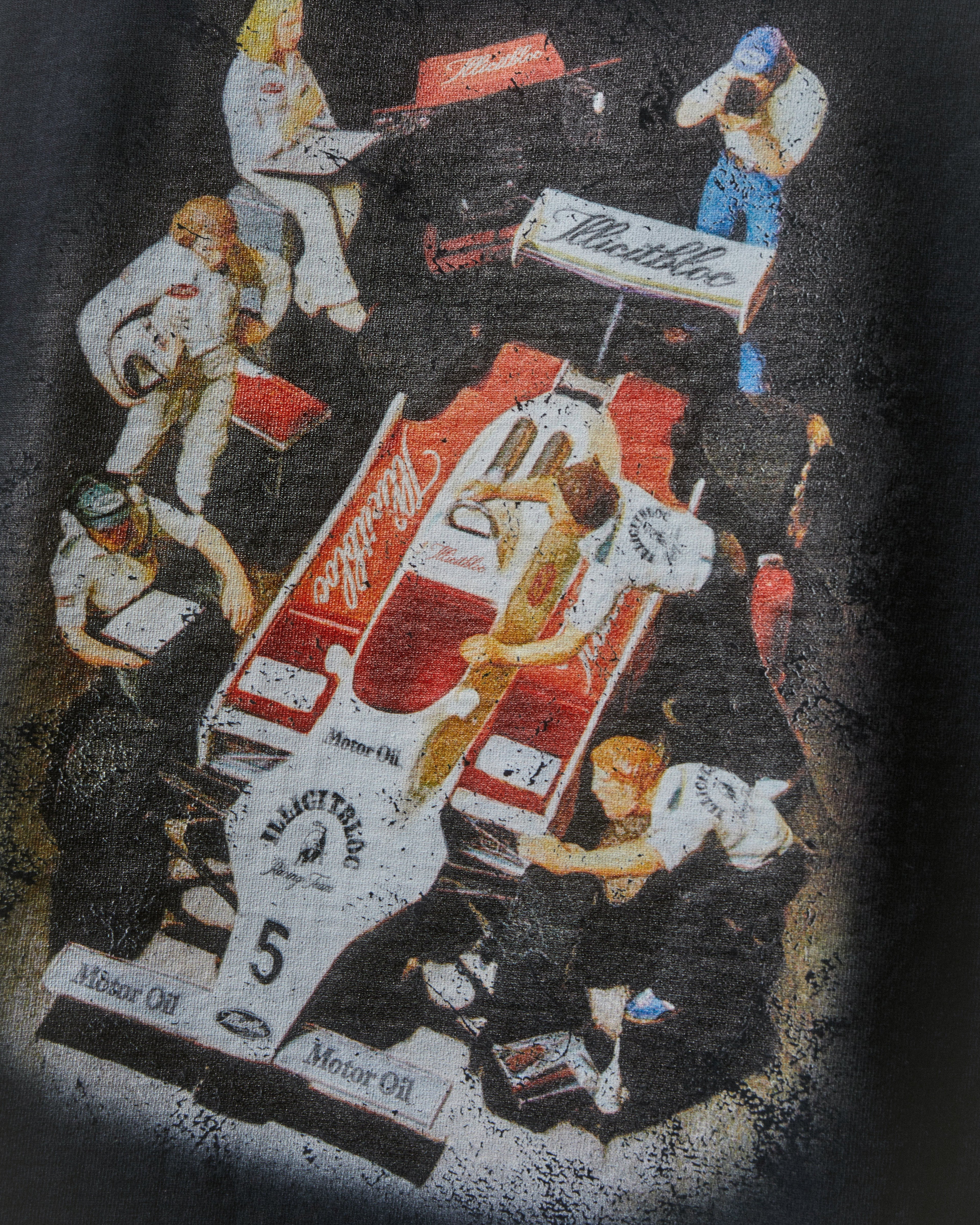 Crew Merch Raw Hem T-shirt - Vintage Black