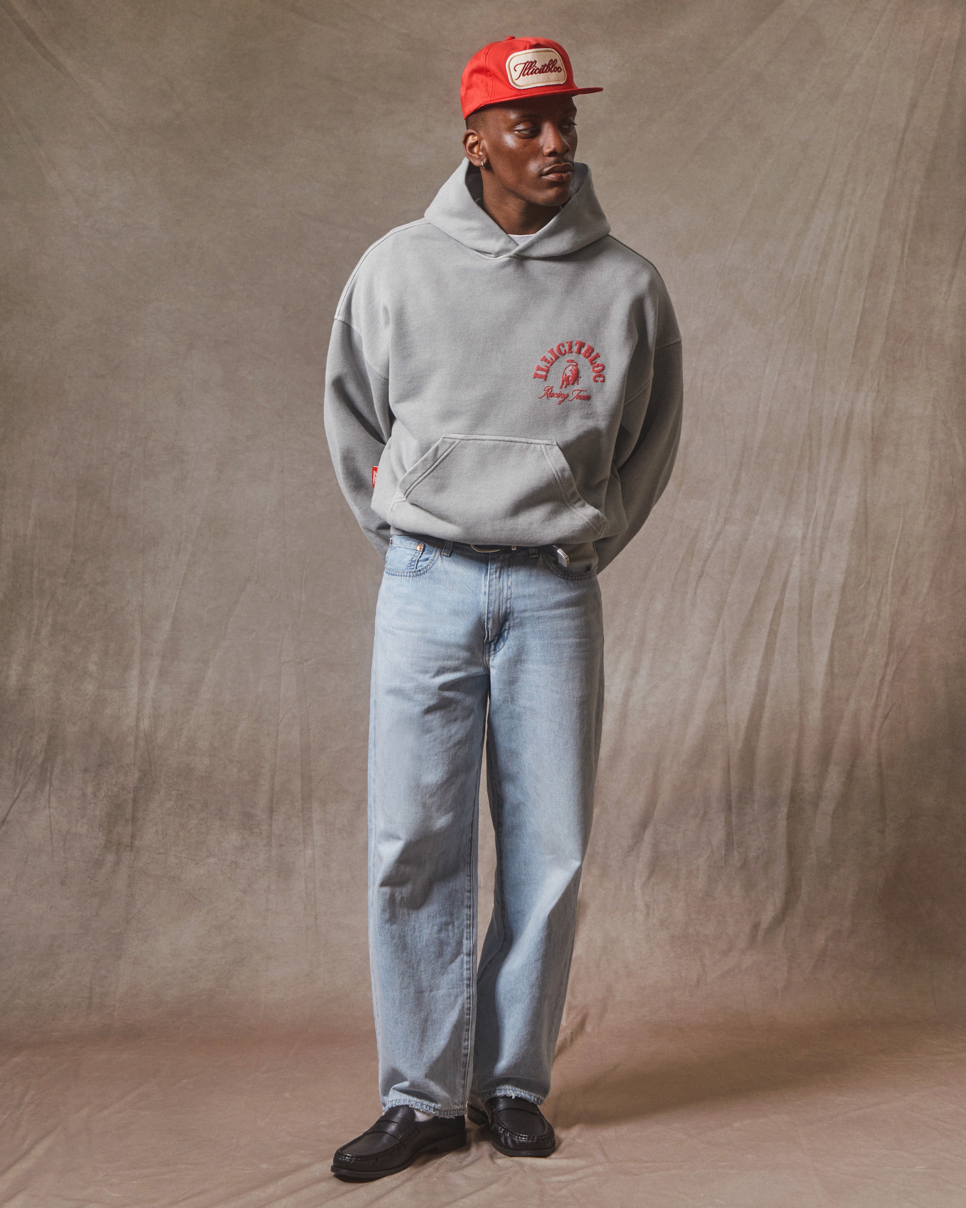 Racing Team Hoodie - Powder Grey