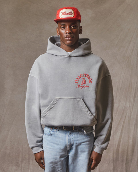 RACING TEAM HOODIE - POWDER GREY