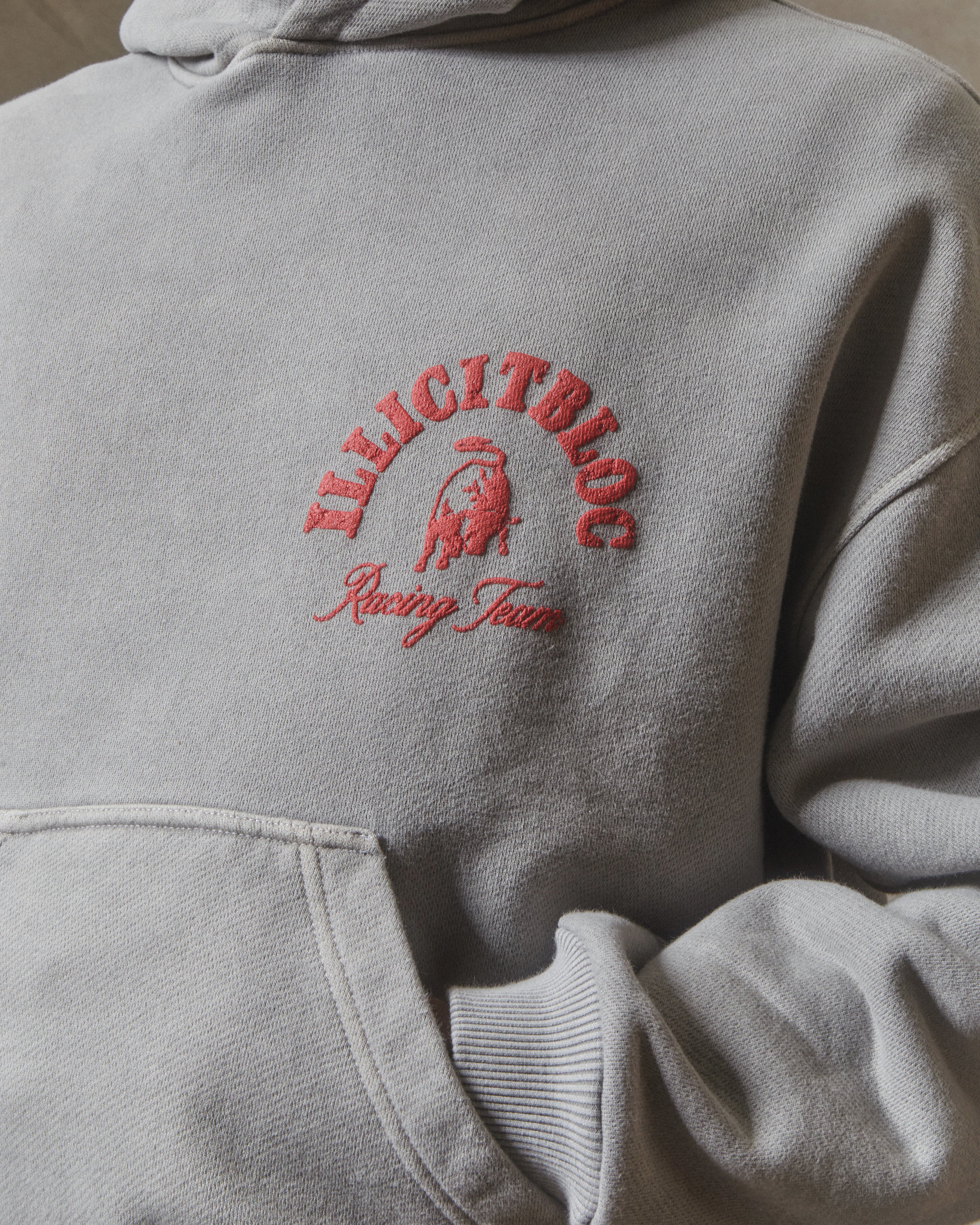 Racing Team Hoodie - Powder Grey