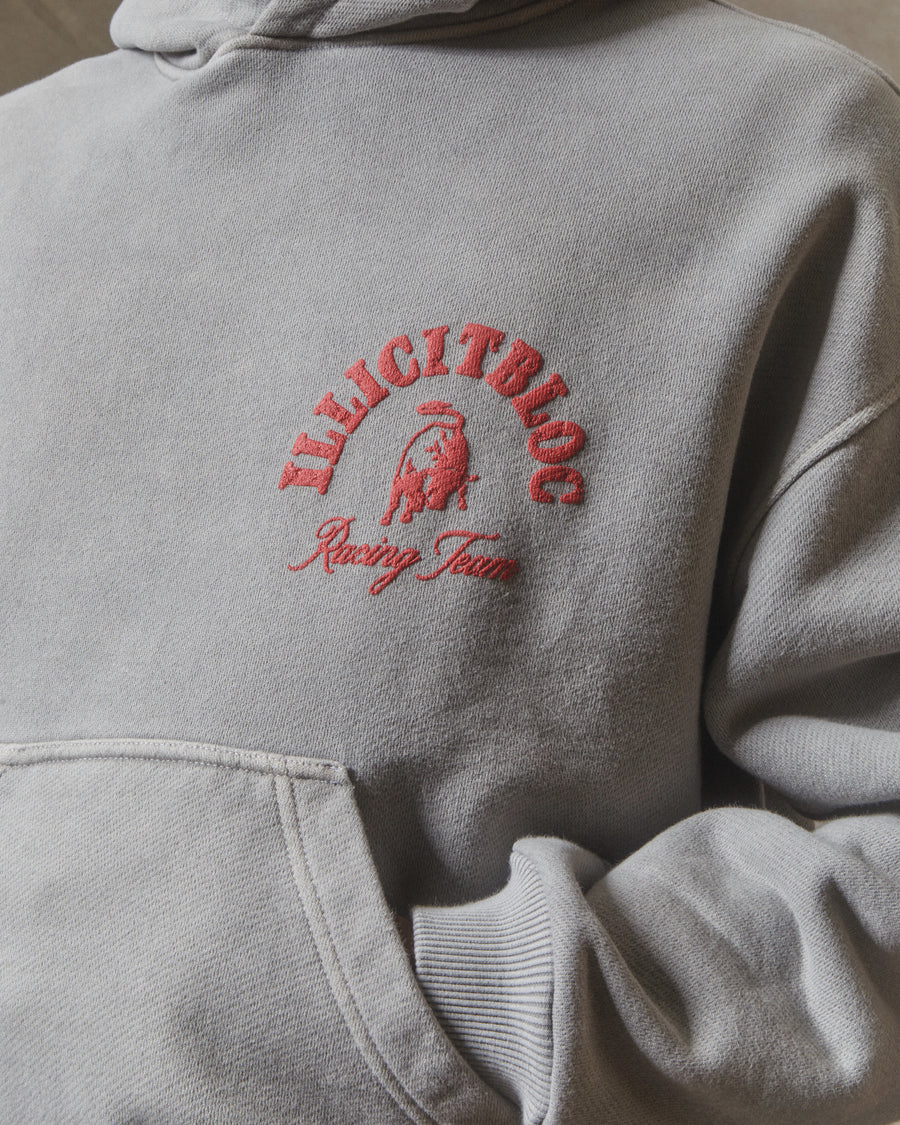 RACING TEAM HOODIE - POWDER GREY