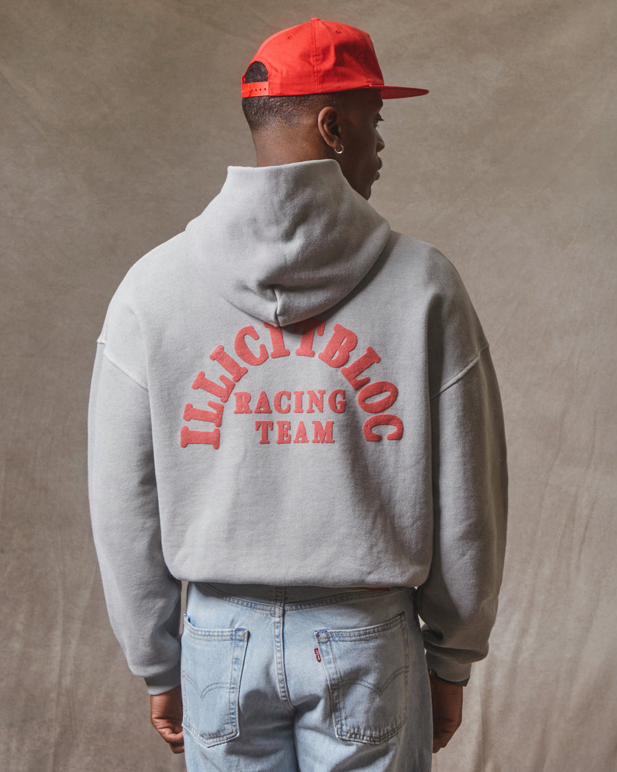 RACING TEAM HOODIE - POWDER GREY