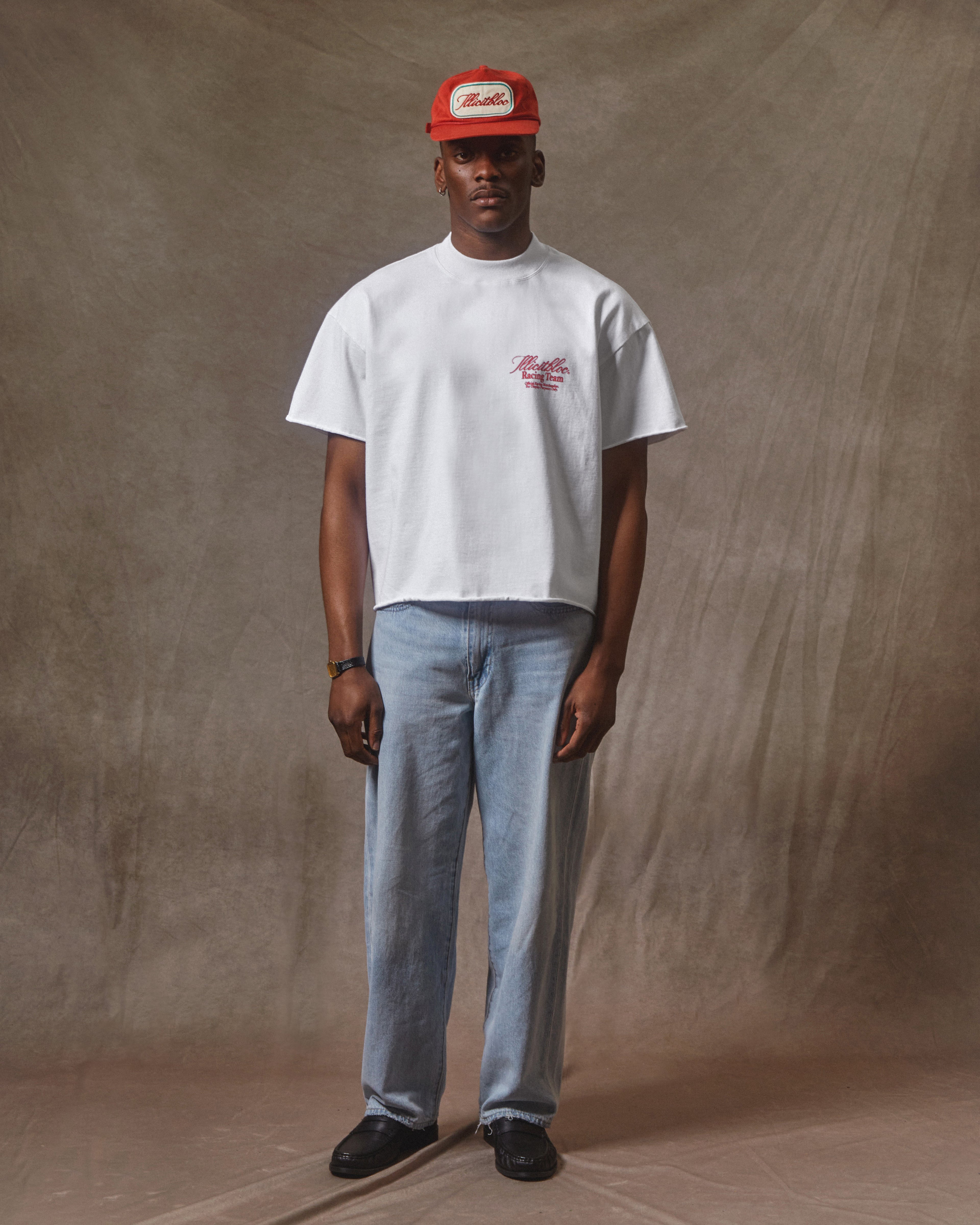 Driver Merch Raw Hem T-shirt - White