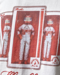 DRIVER MERCH RAW HEM T-SHIRT - WHITE