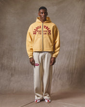 Load image into Gallery viewer, RACING APPLIQUÉ ZIP HOODIE - MIMOSA
