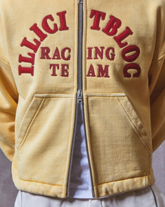 RACING APPLIQUÉ ZIP HOODIE - MIMOSA