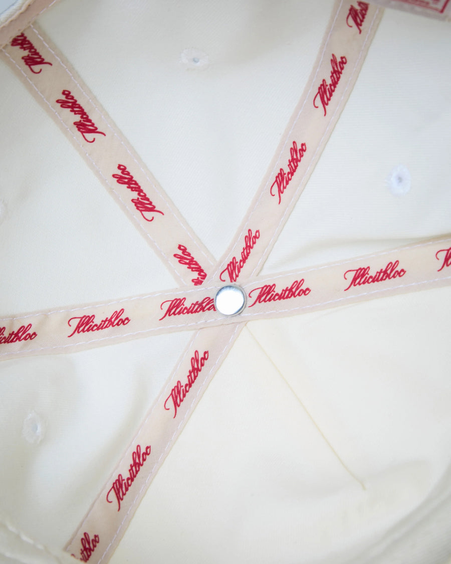 BASS & BIRDIES CAP - CREAM/RED