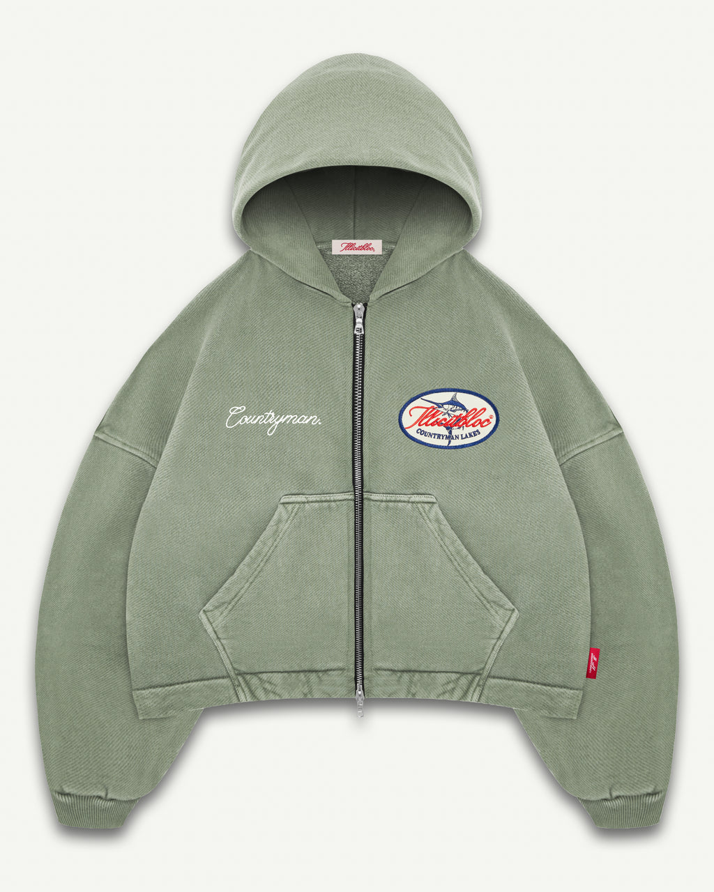 LAKES CREST ZIP HOODIE - MOSS GRAY