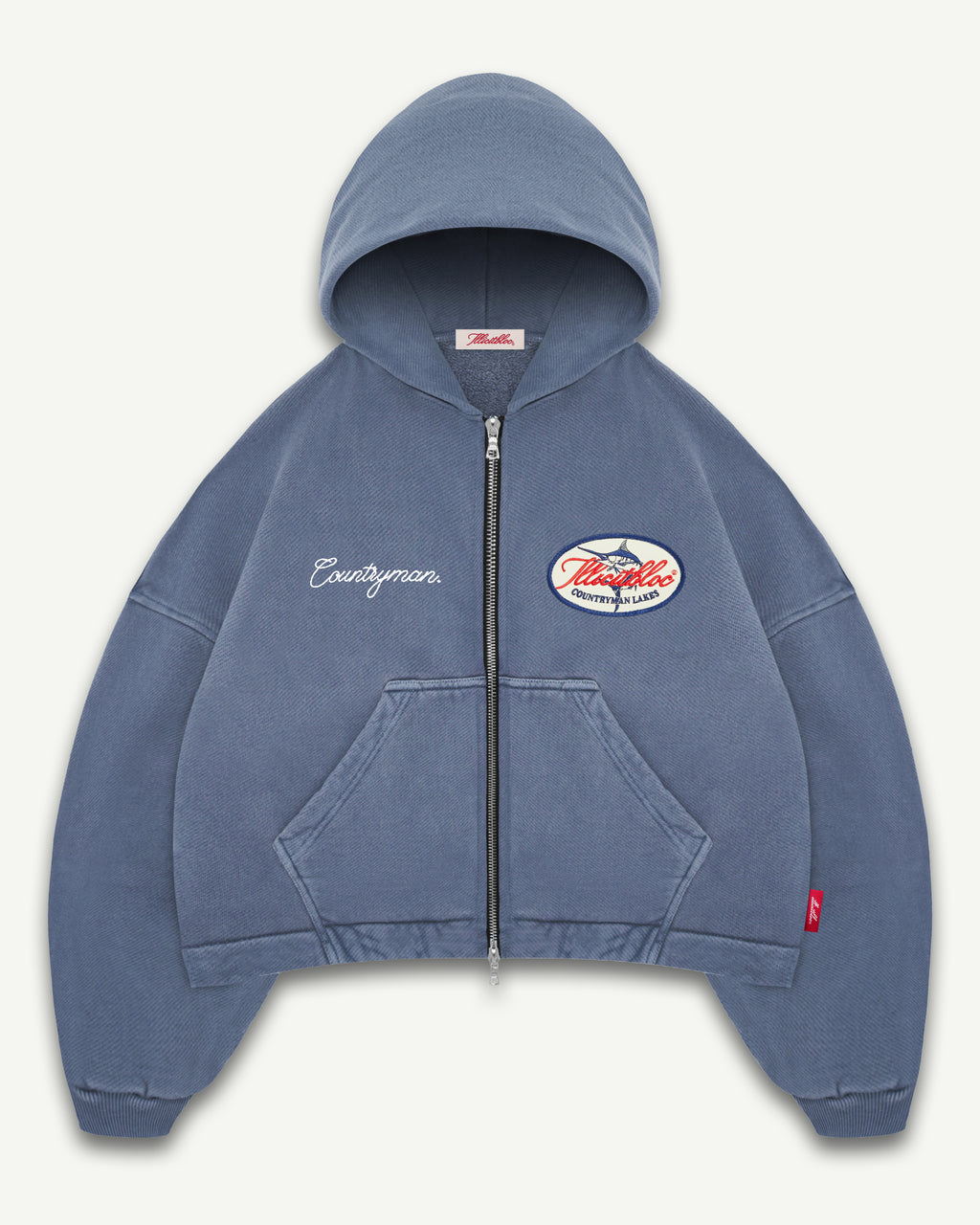 LAKES CREST ZIP HOODIE - WASHED NAVY
