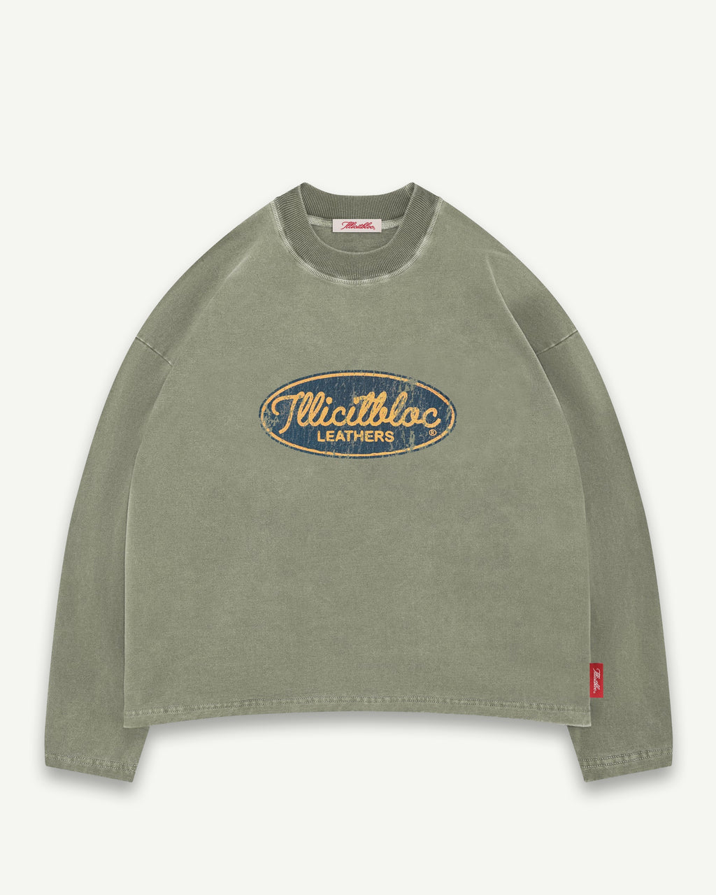 LEATHERS CLOUDWEAVE™ LONG SLEEVE T-SHIRT - MOSS GRAY