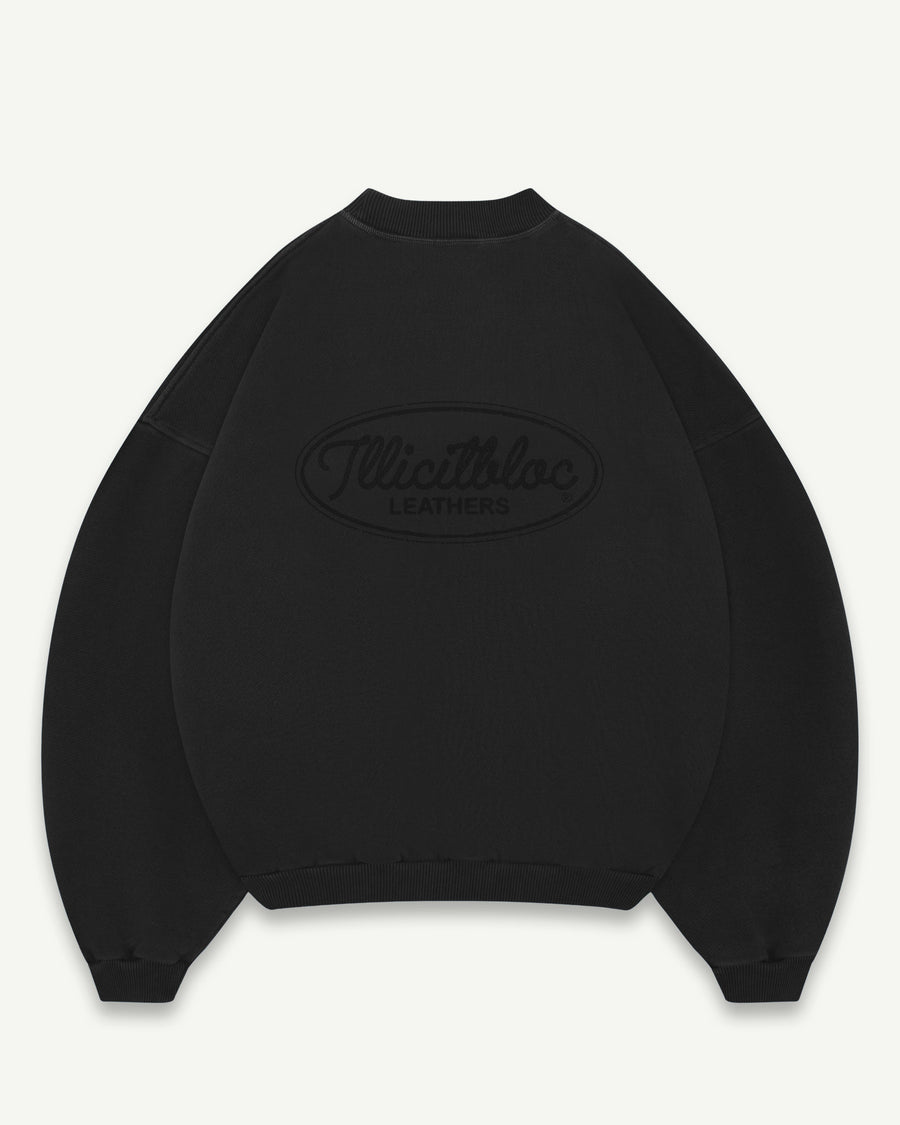 LEATHERS IRONWEAVE™ FADED POCKET SWEATSHIRT - BLACK