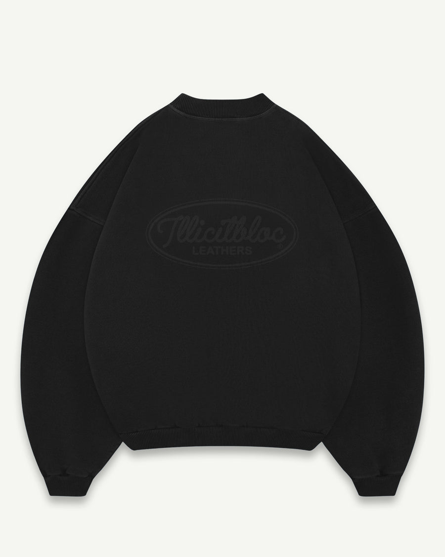 LEATHERS IRONWEAVE™ FADED POCKET SWEATSHIRT - BLACK