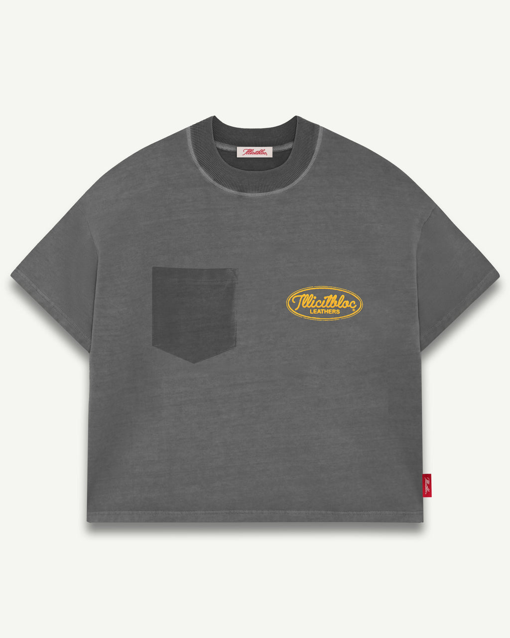 LEATHERS CLOUDWEAVE™ FADED POCKET T-SHIRT - CHARCOAL