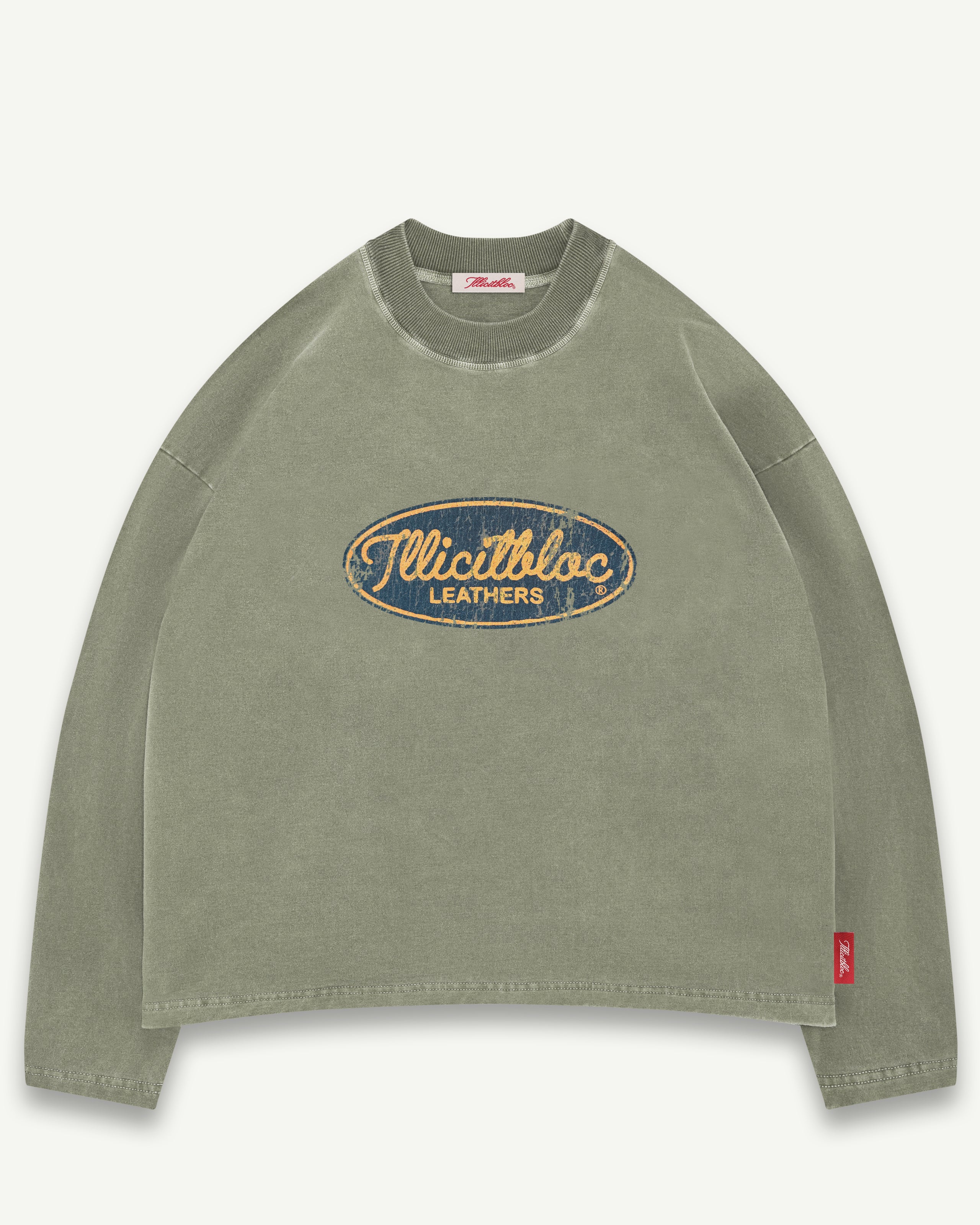 LEATHERS CLOUDWEAVE™ LONG SLEEVE T-SHIRT - MOSS GRAY
