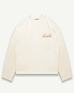 POSTER LONG SLEEVE T-SHIRT - OYSTER