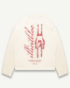 POSTER LONG SLEEVE T-SHIRT - OYSTER