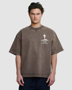 MEMBERS T-SHIRT - WASHED BROWN