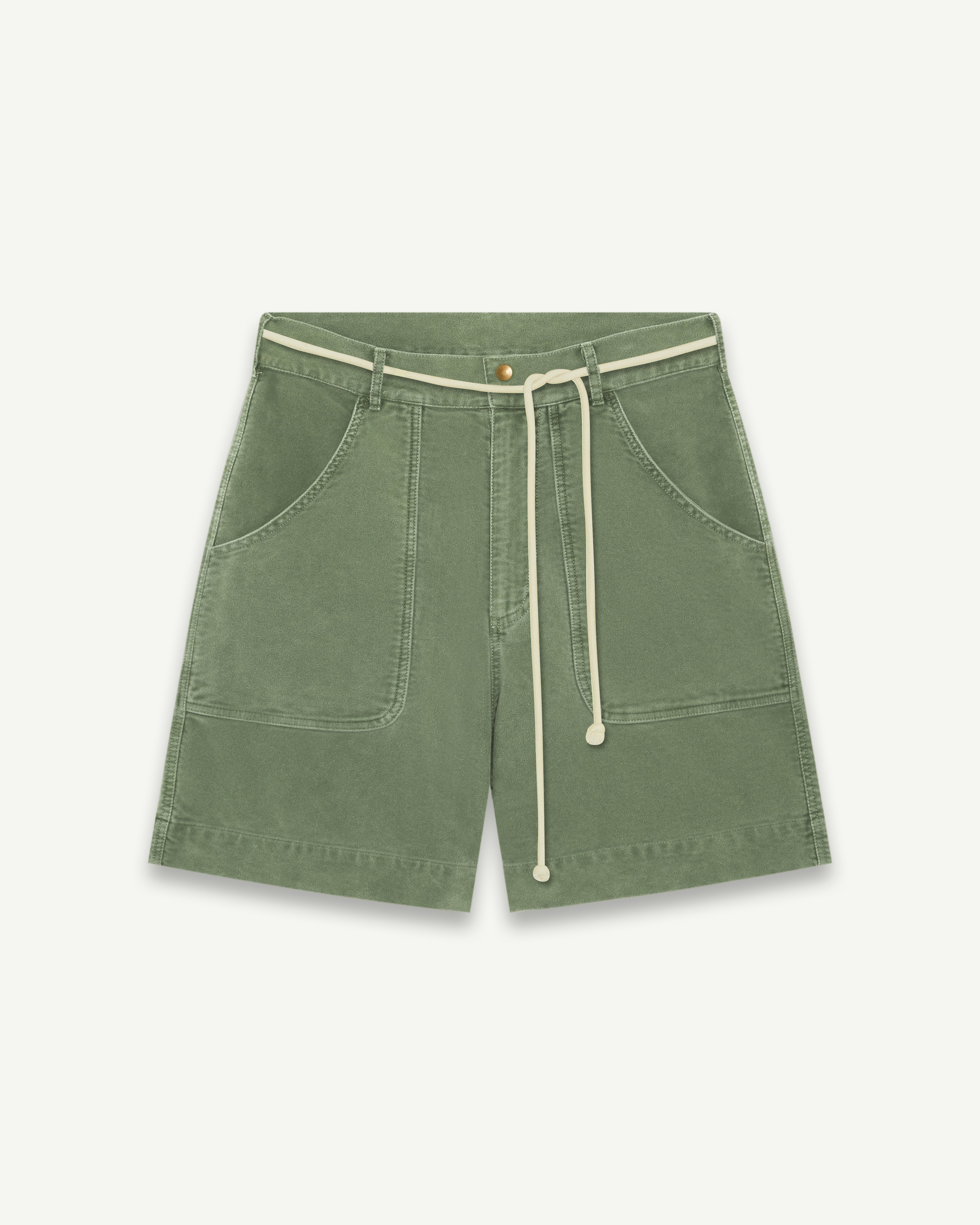 MOLESKIN FATIGUE SHORTS - MOSS GRAY – Illicitbloc